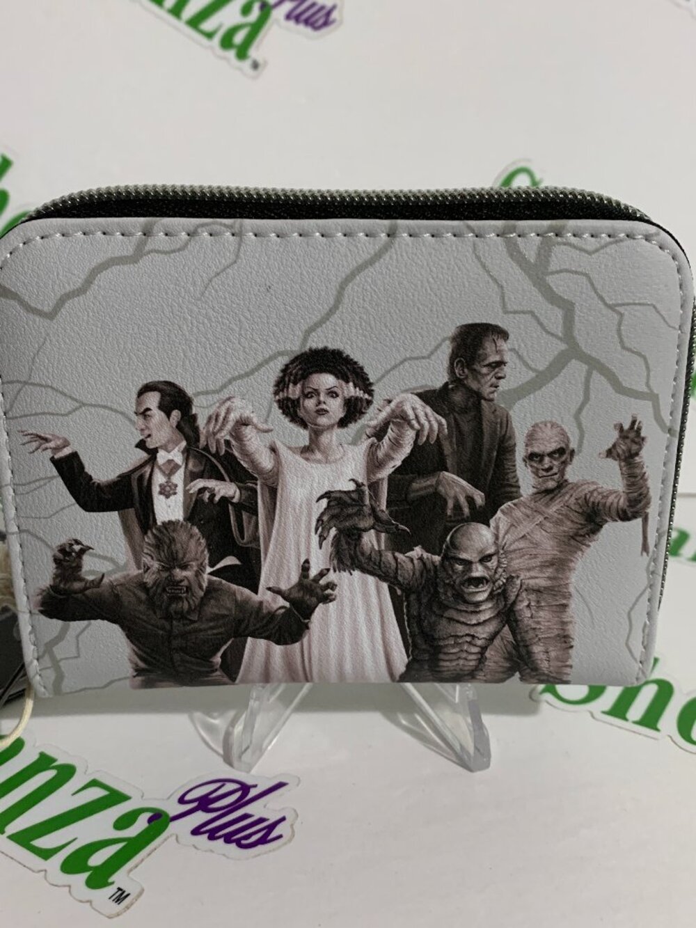 Loungefly Zip Around Wallet Universal Monsters Frankenstein Dracula Wolf Man